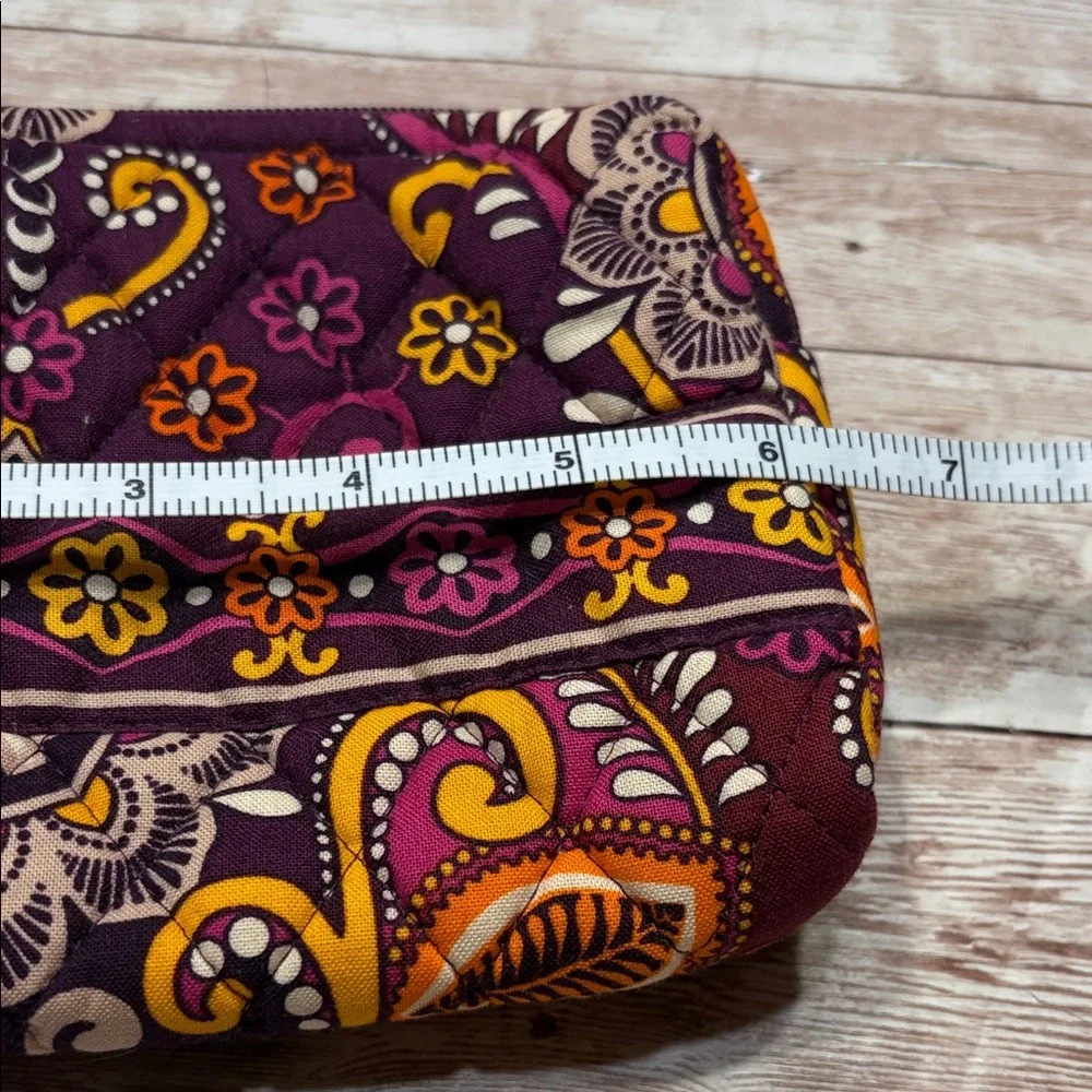 Vera Bradley Safari Sunset retired Purple and Orange Floral Cosmetic Bag